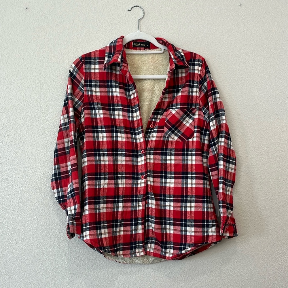 Cabin cozy shacket, size small
